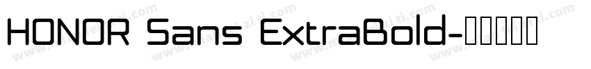 HONOR Sans ExtraBold字体转换